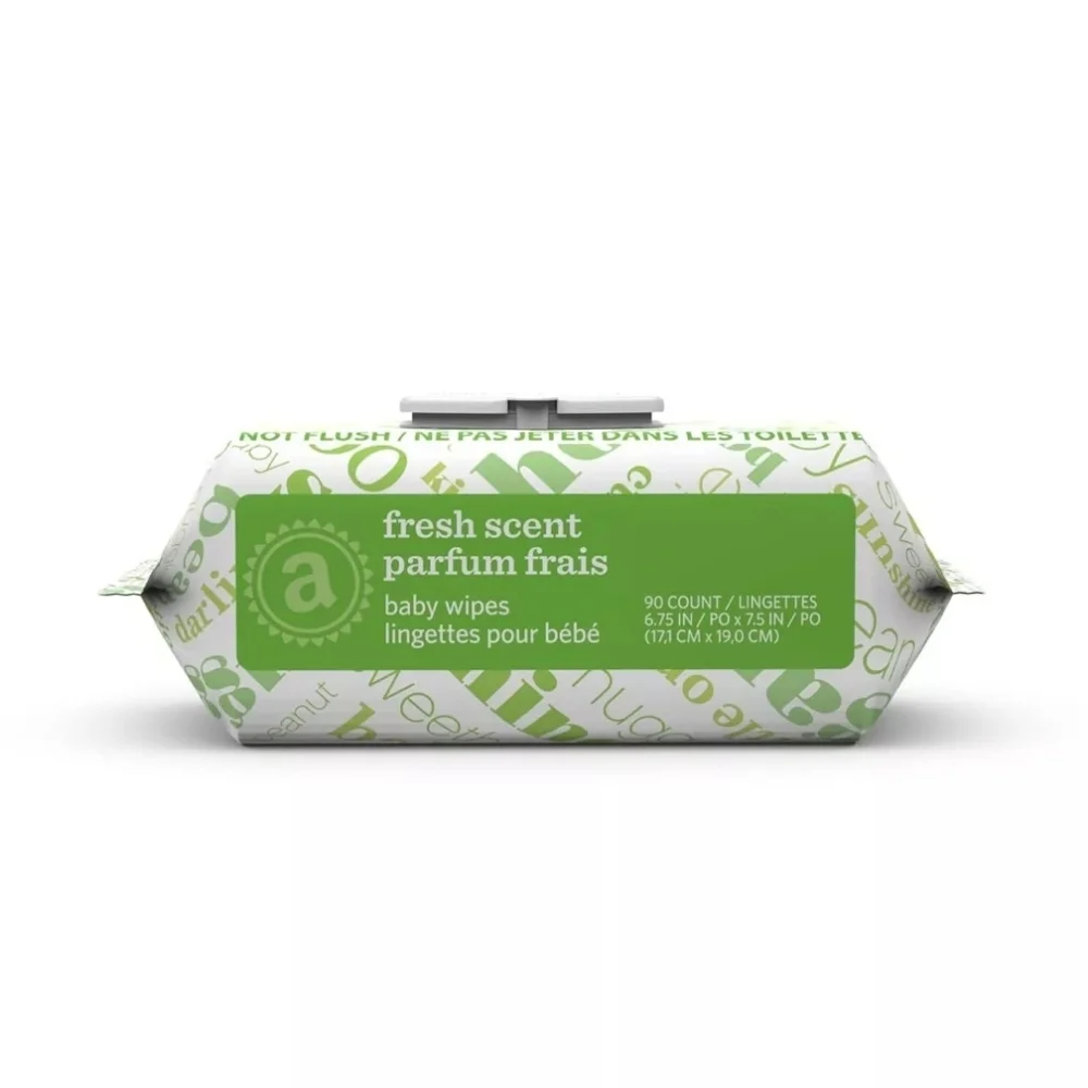 Lot of 2 Amazon Elements Baby Wipes Fresh Scent Total 180 Wipes Exp 07/2026 New